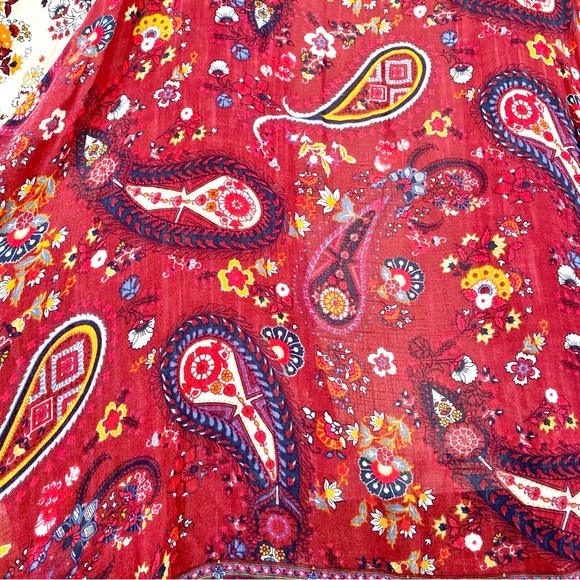 Stunning paisley boho kimono Cape/cover up w shabby chic beach vacay vibe - Picture 13 of 15